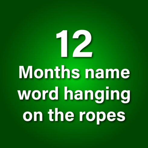 12 months name word hanging on the ropes preview image 01
