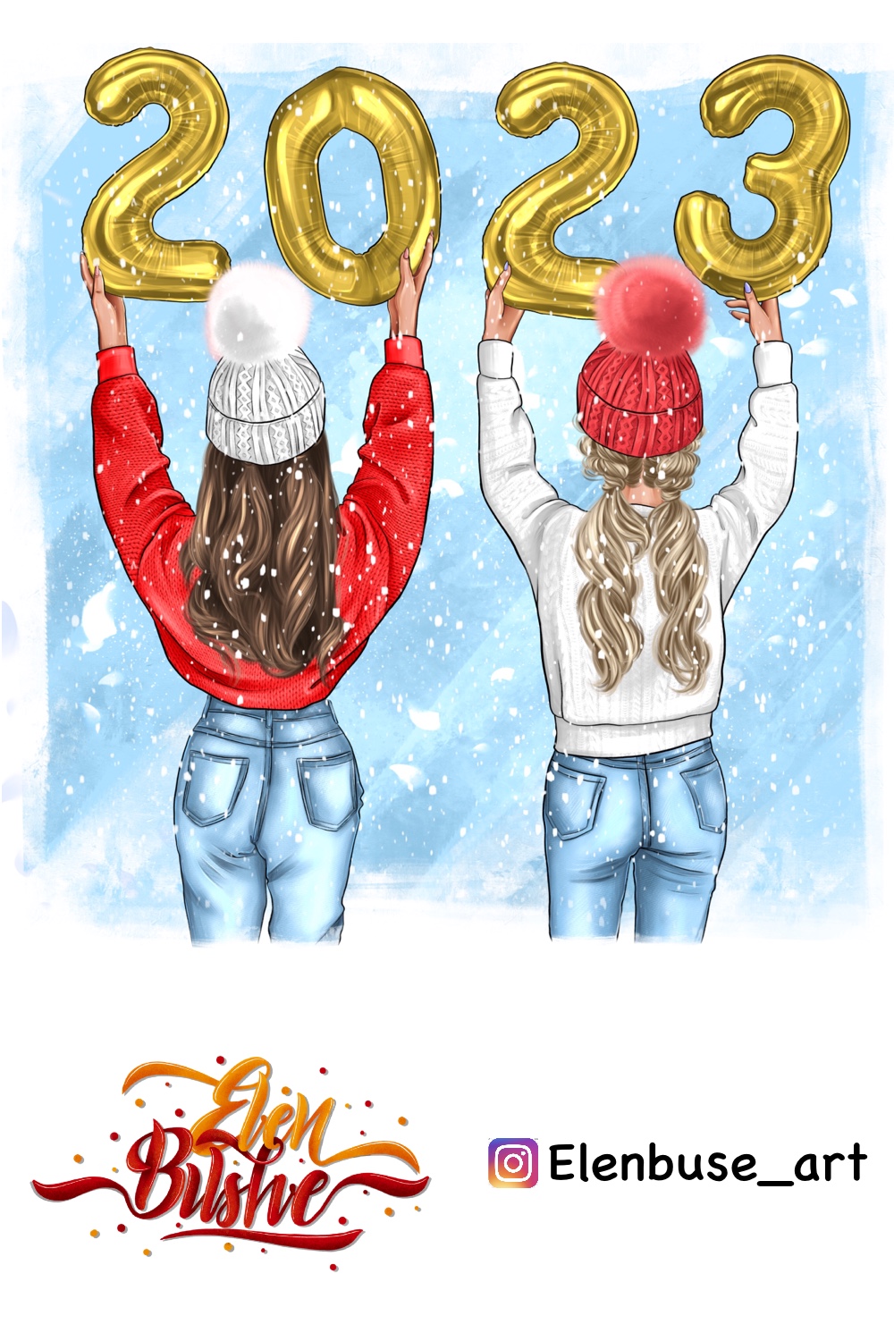 Best Friends Christmas Clipart Pinterest Image.