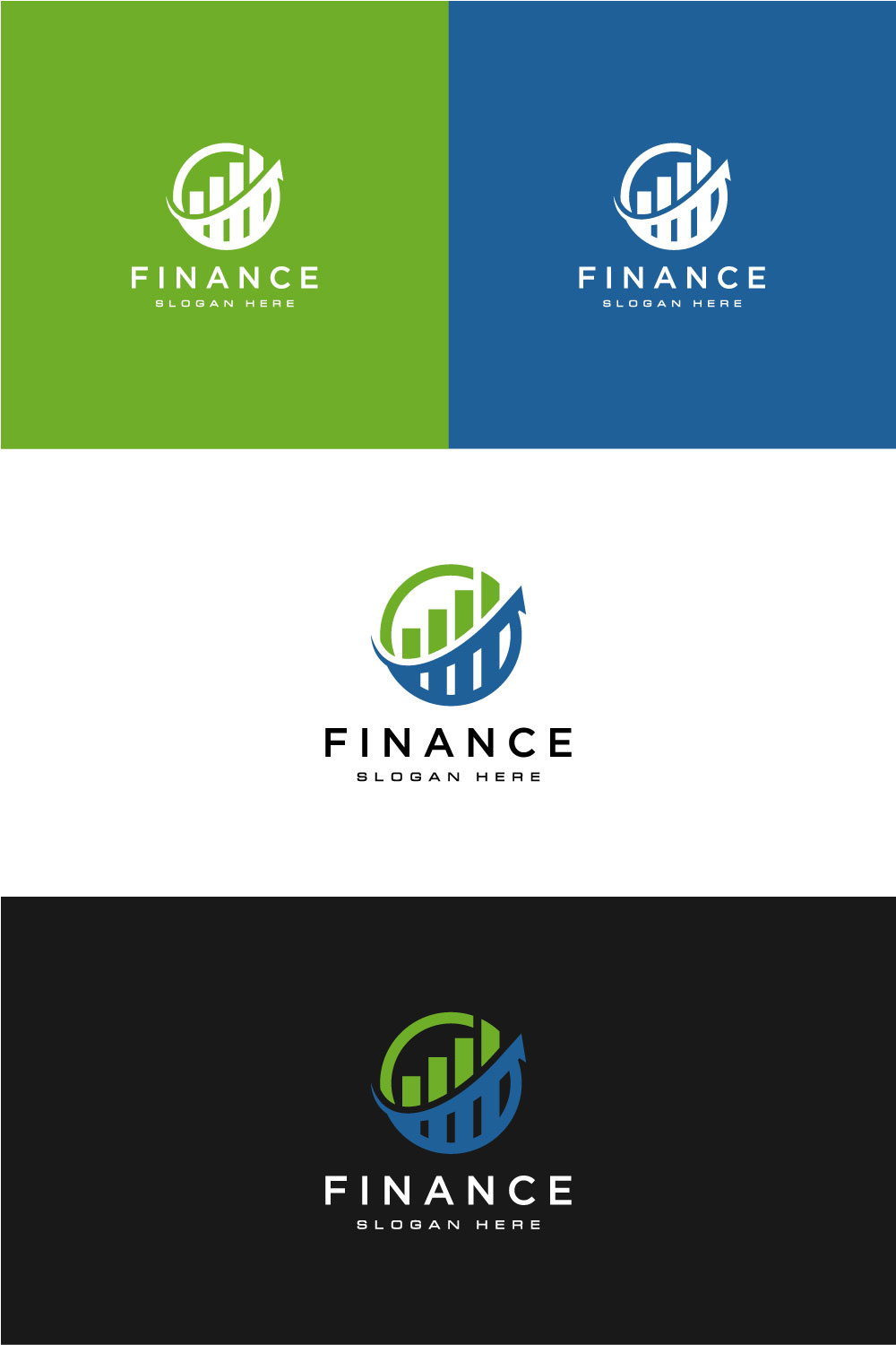 Business Finance Beautiful Logo Template Vector Icon Design Pinterest Image.
