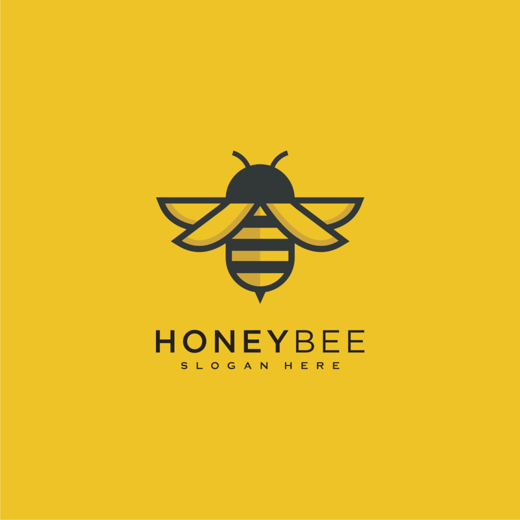 Honey Bee Animals Logo Vector - Masterbundles