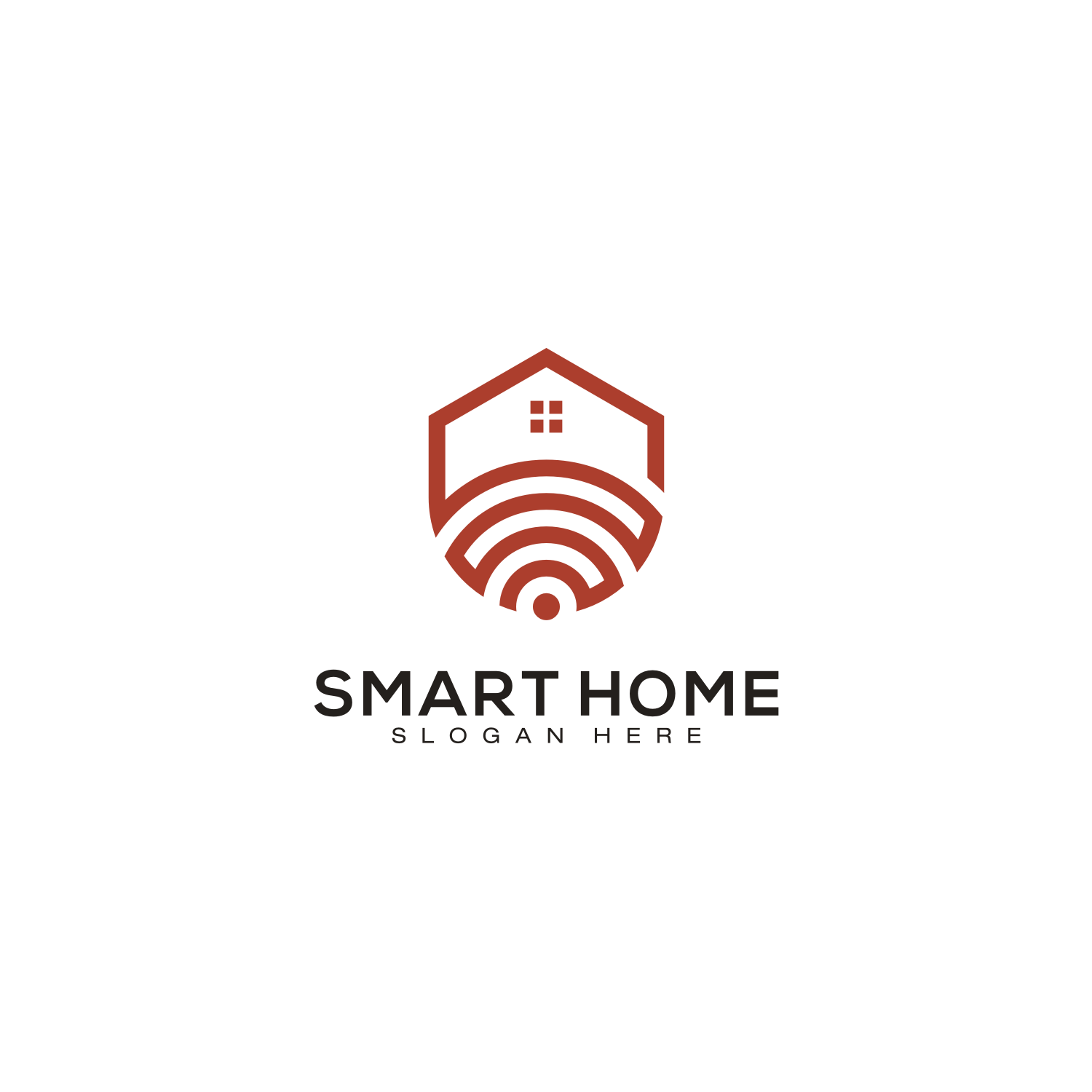 Set of Smart Home Tech, Line Art Style Logo preview image.