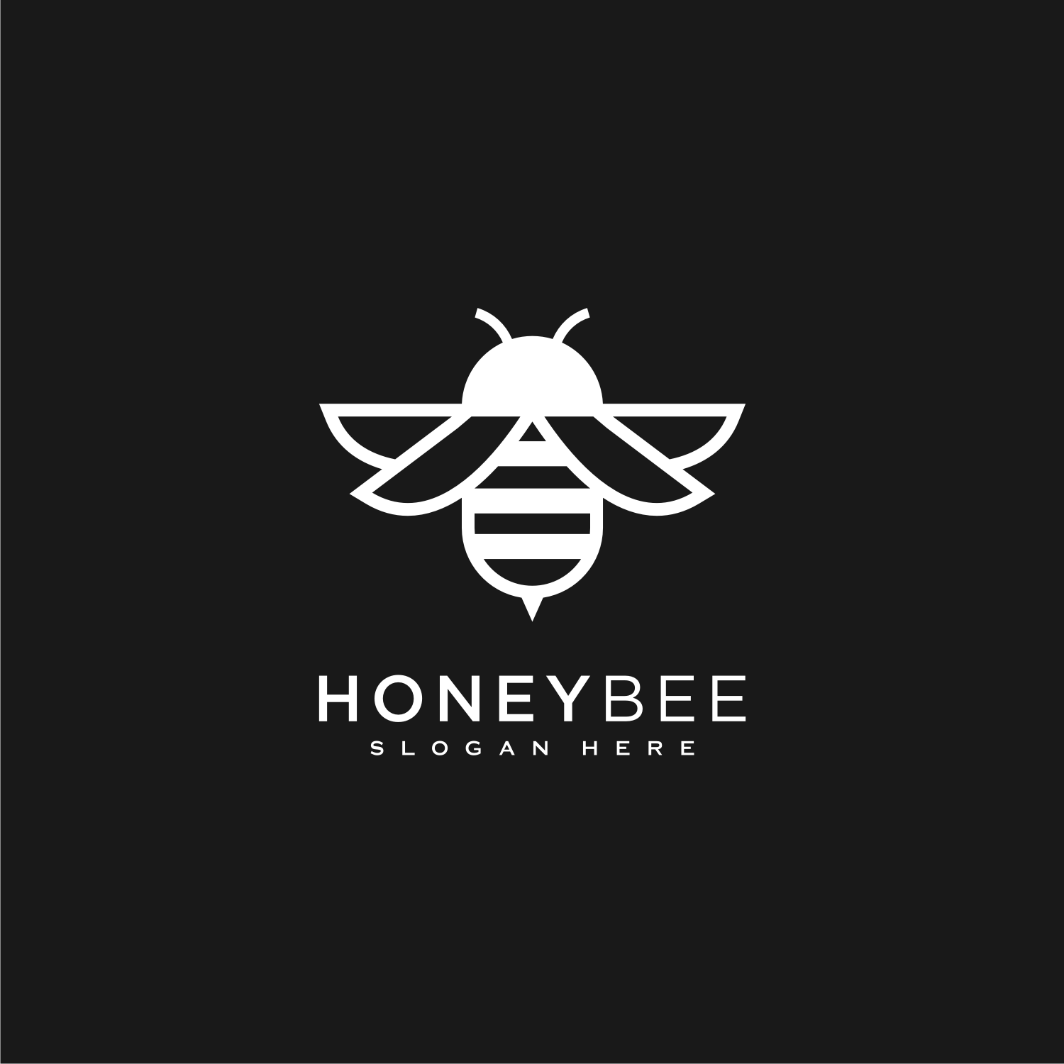 Honey Bee Animals Logo Vector