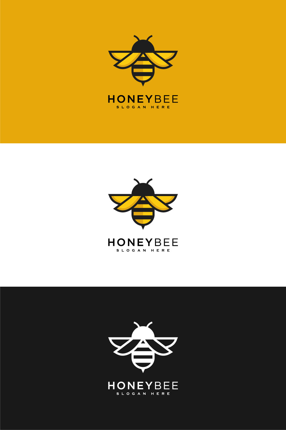 Honey Bee Animals Logo Vector pinterest.