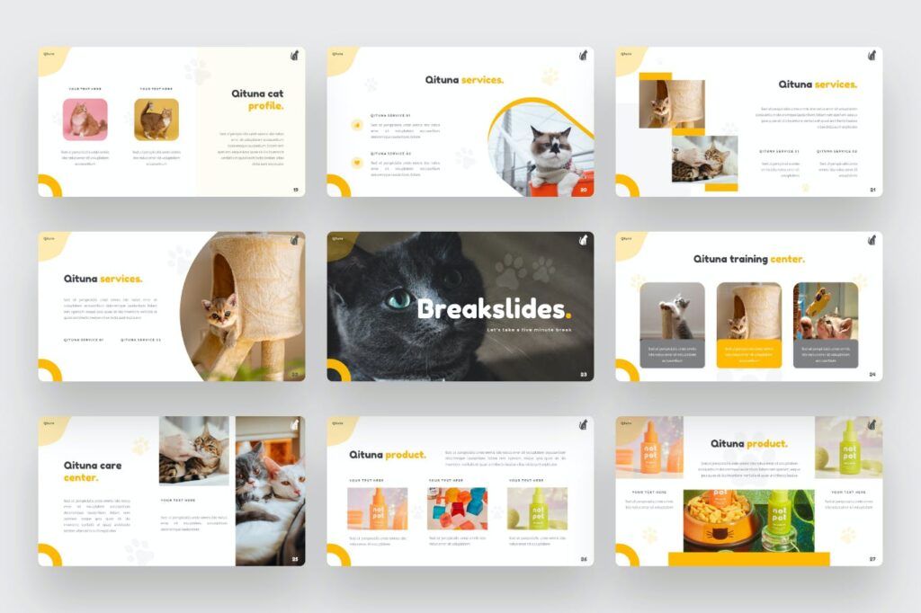 Cat Making Powerpoint Qituna - Cat Animal PowerPoint Template – MasterBundles