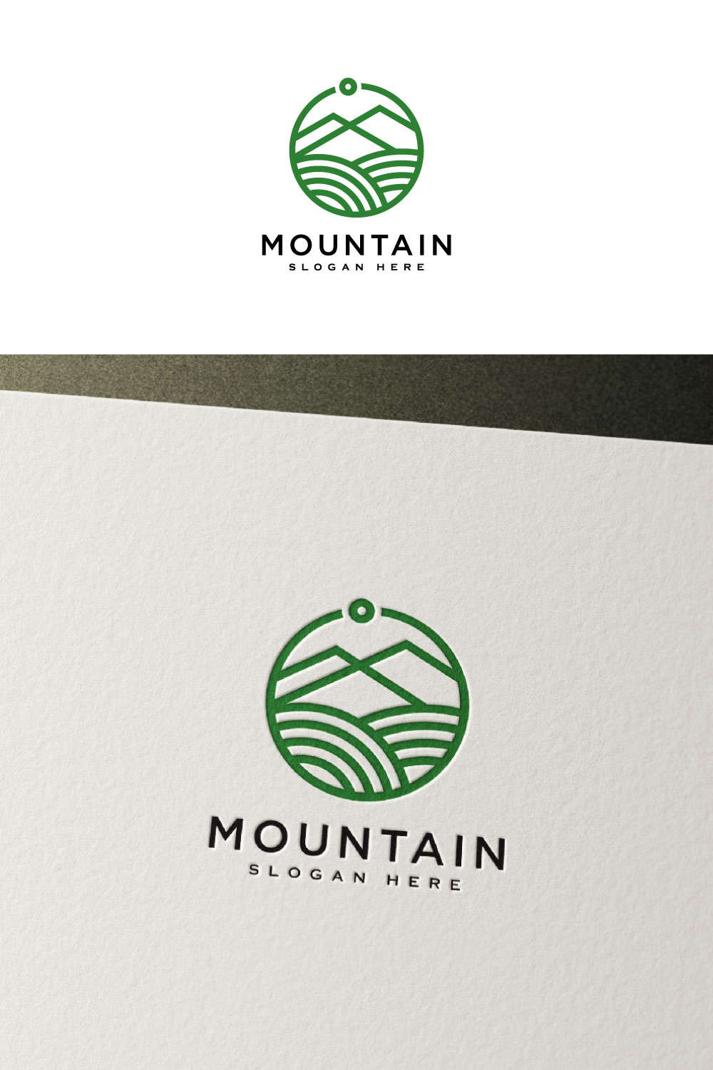 Mountain Logo Vector Design Line Style pinterest