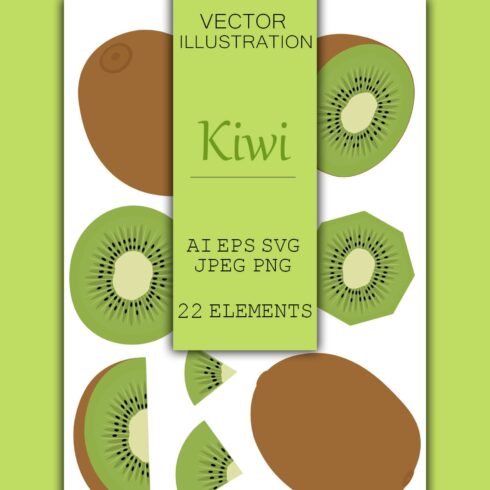 Kiwi vector. Kiwi fruits clipart. Kiwi SVG. Fruits SVG.