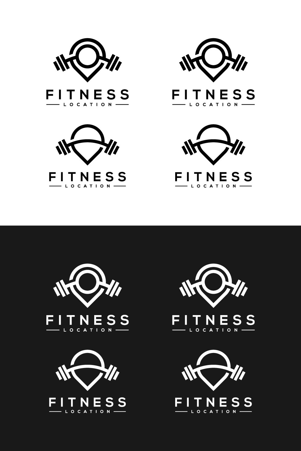 2 Fitness Location Logo Vector Design pinterest.