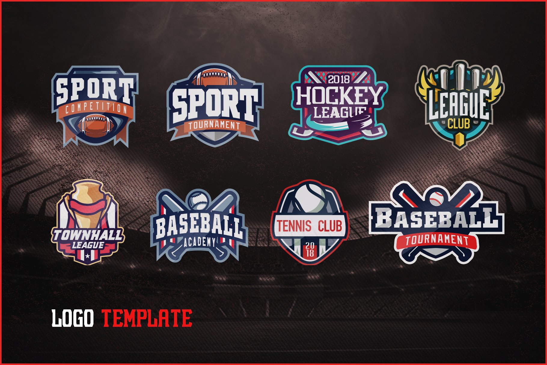Diverse of ready sport logos.