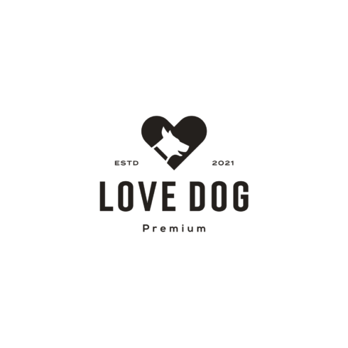 Love Dog Logo Vector Design Template cover image.