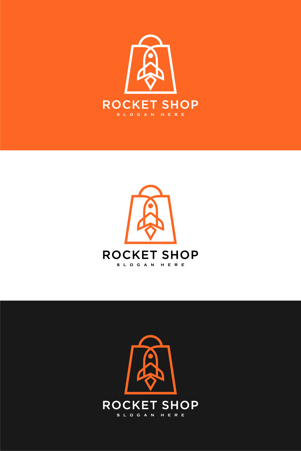 Rocket Shop Logo Design Vector pinterest.