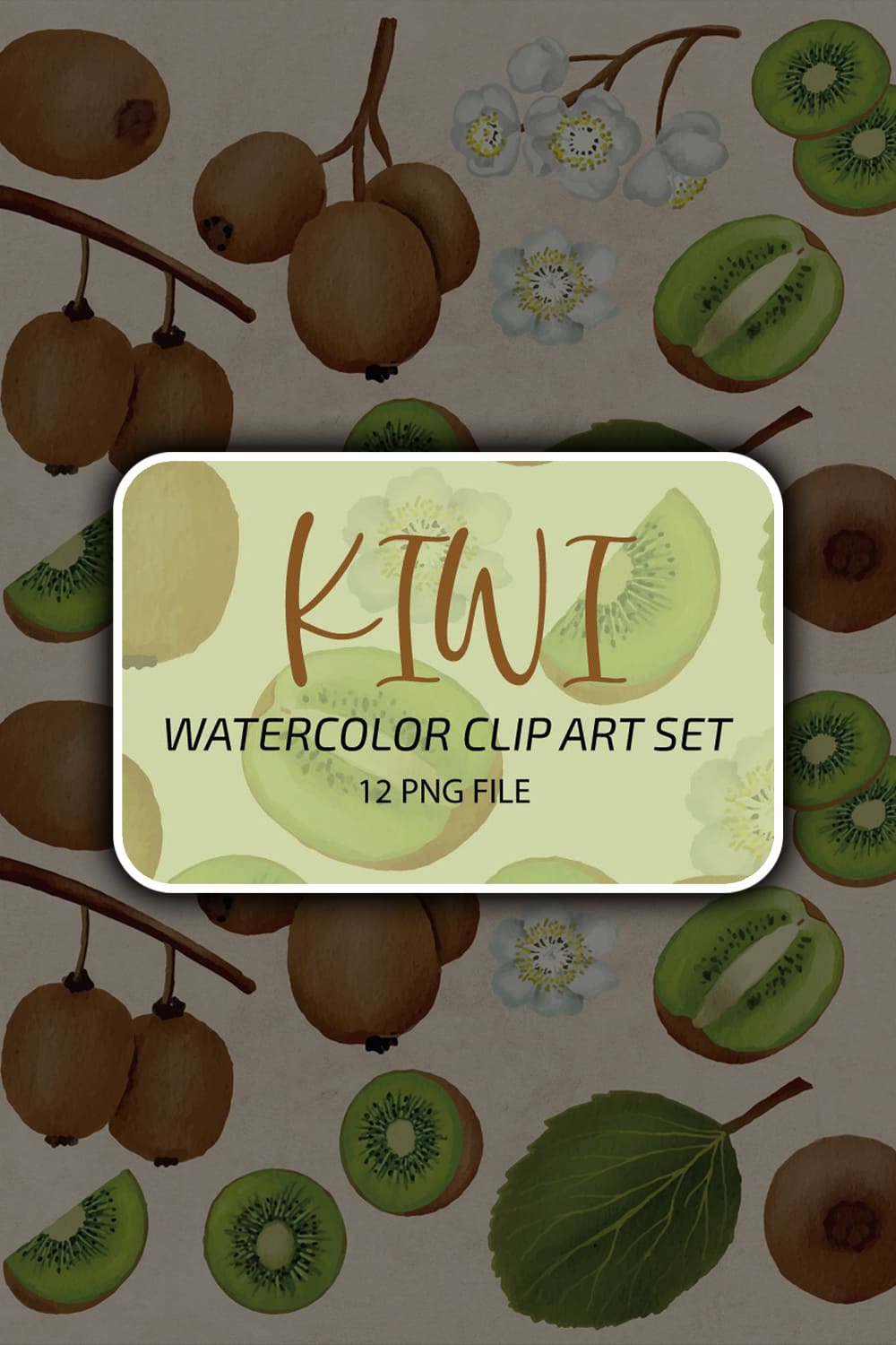 1576765 kiwi fruit watercolor clip art set png pinterest 1000 1500
