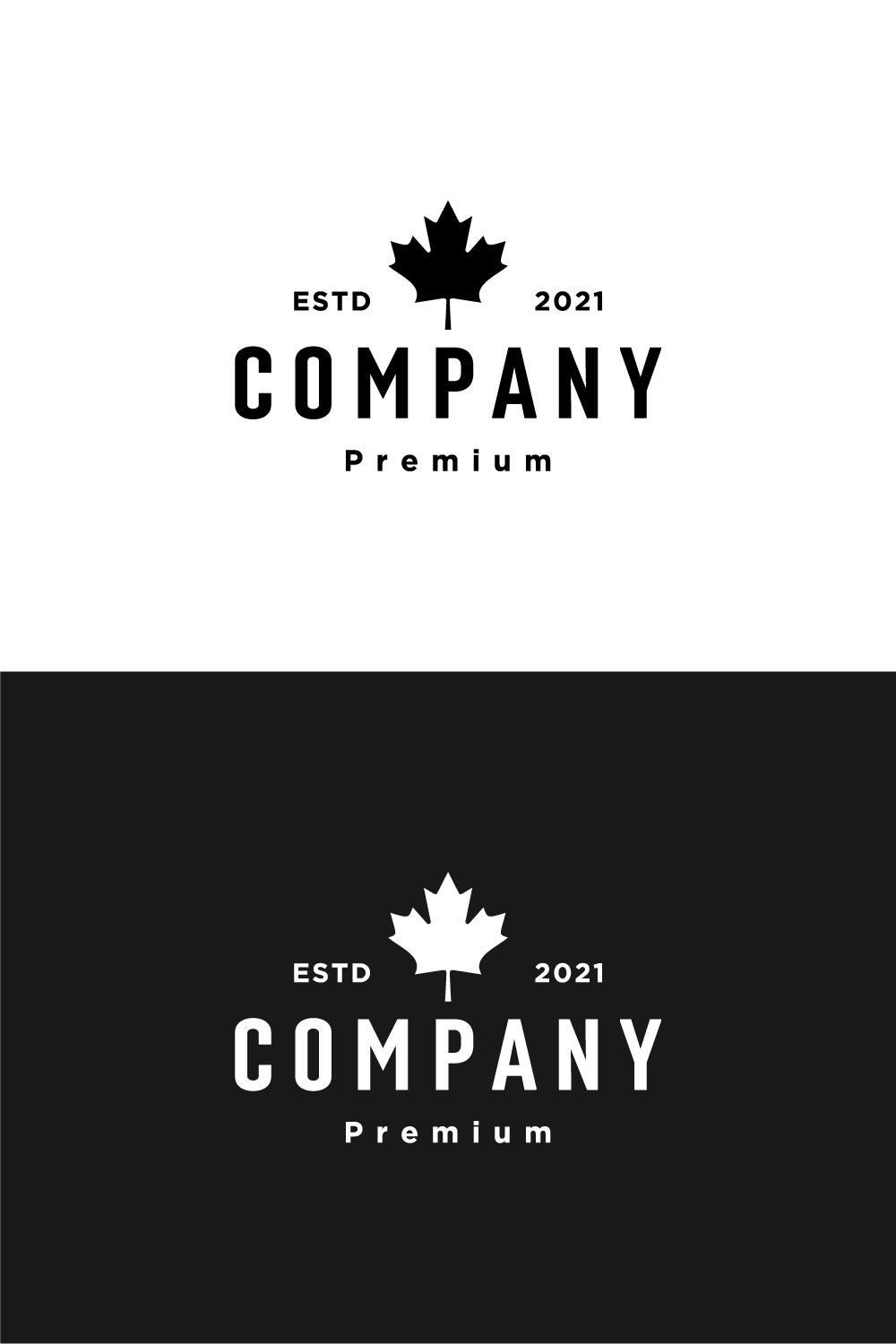 Maple Leaf Logo Vector Design pinterest image.
