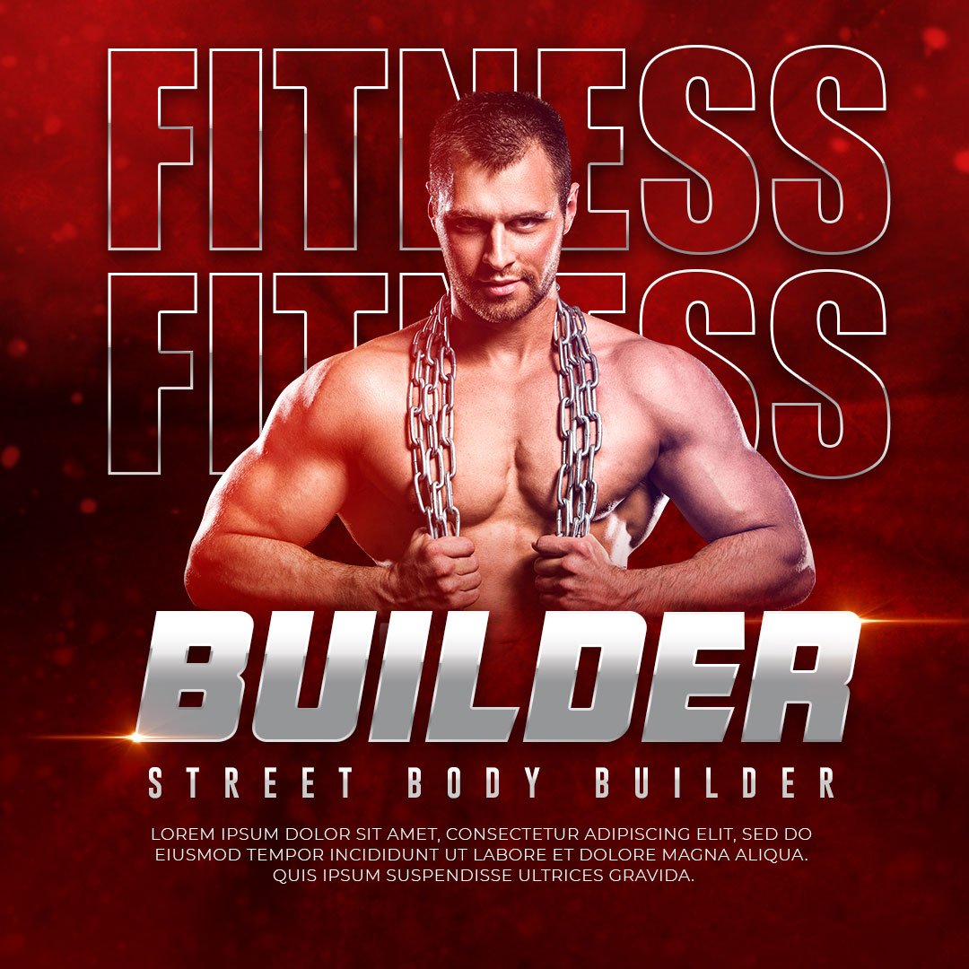 Fitness Social Media Banner Bundle, builder.