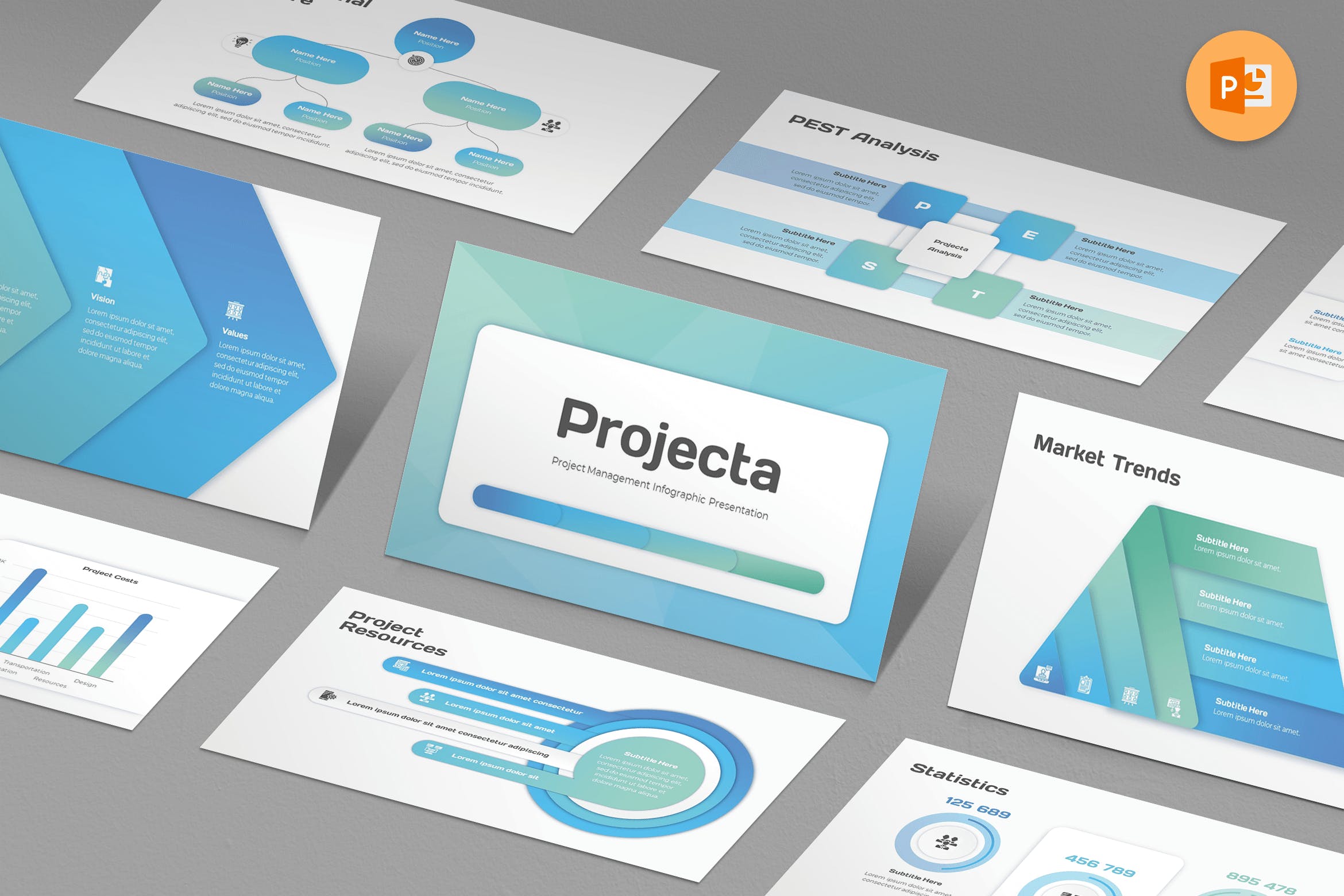 Cover image of Project Management PowerPoint Presentation.