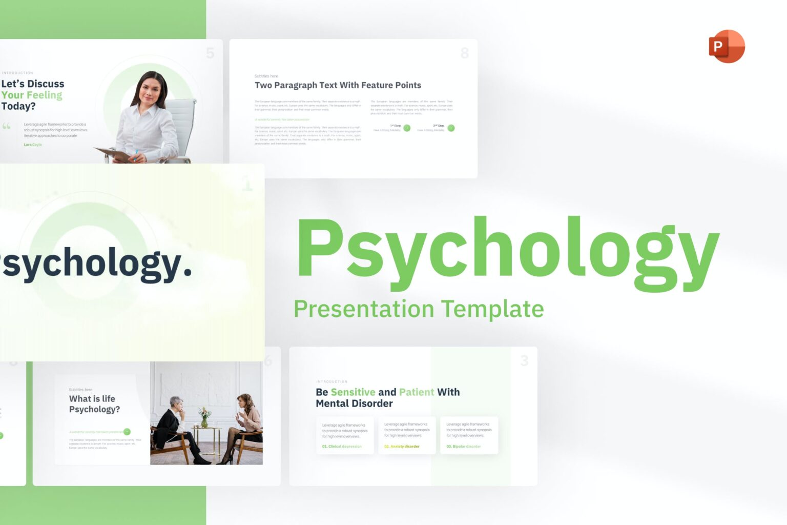 Psychology Healthcare PowerPoint Template – MasterBundles