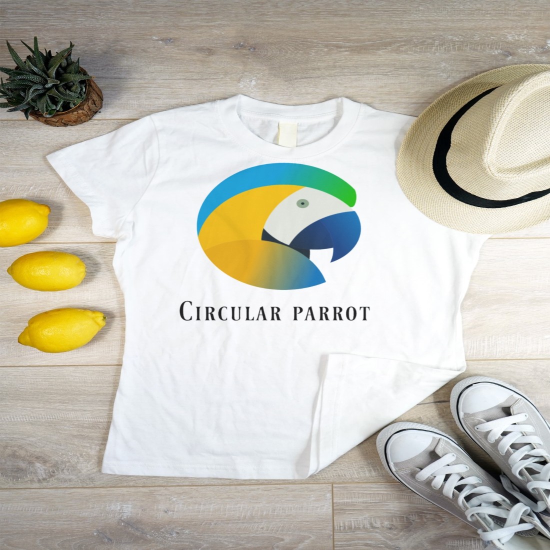 Parrot Logo Design Circular Pet T-shirt design