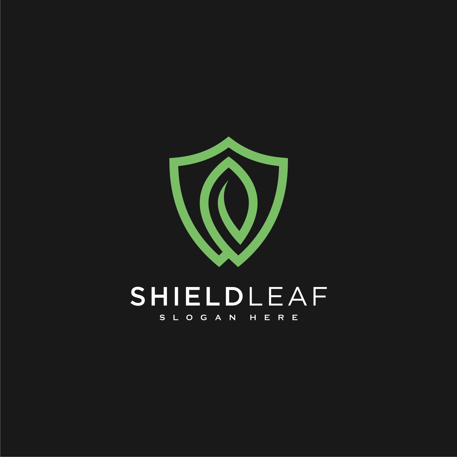 Shield Leaf Logo Vector Design cove rimage.