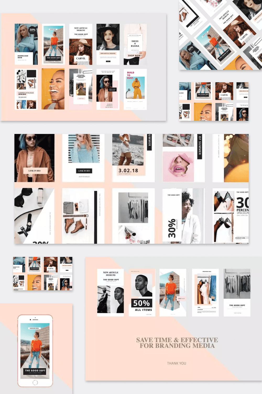 25 Animation Instagram Stories and PowerPoint Templates.