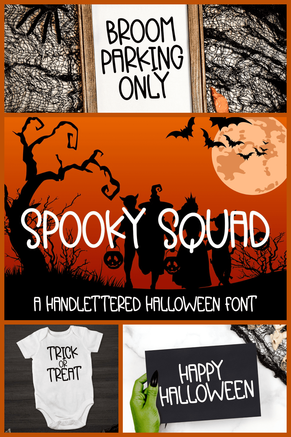 Spooky Squad - A Hand-Lettered Halloween Script.