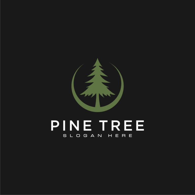 pine tree logo vector design template - MasterBundles