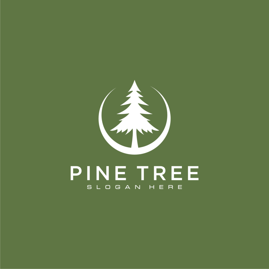 Pine Tree Logo Vector Design Template - Masterbundles