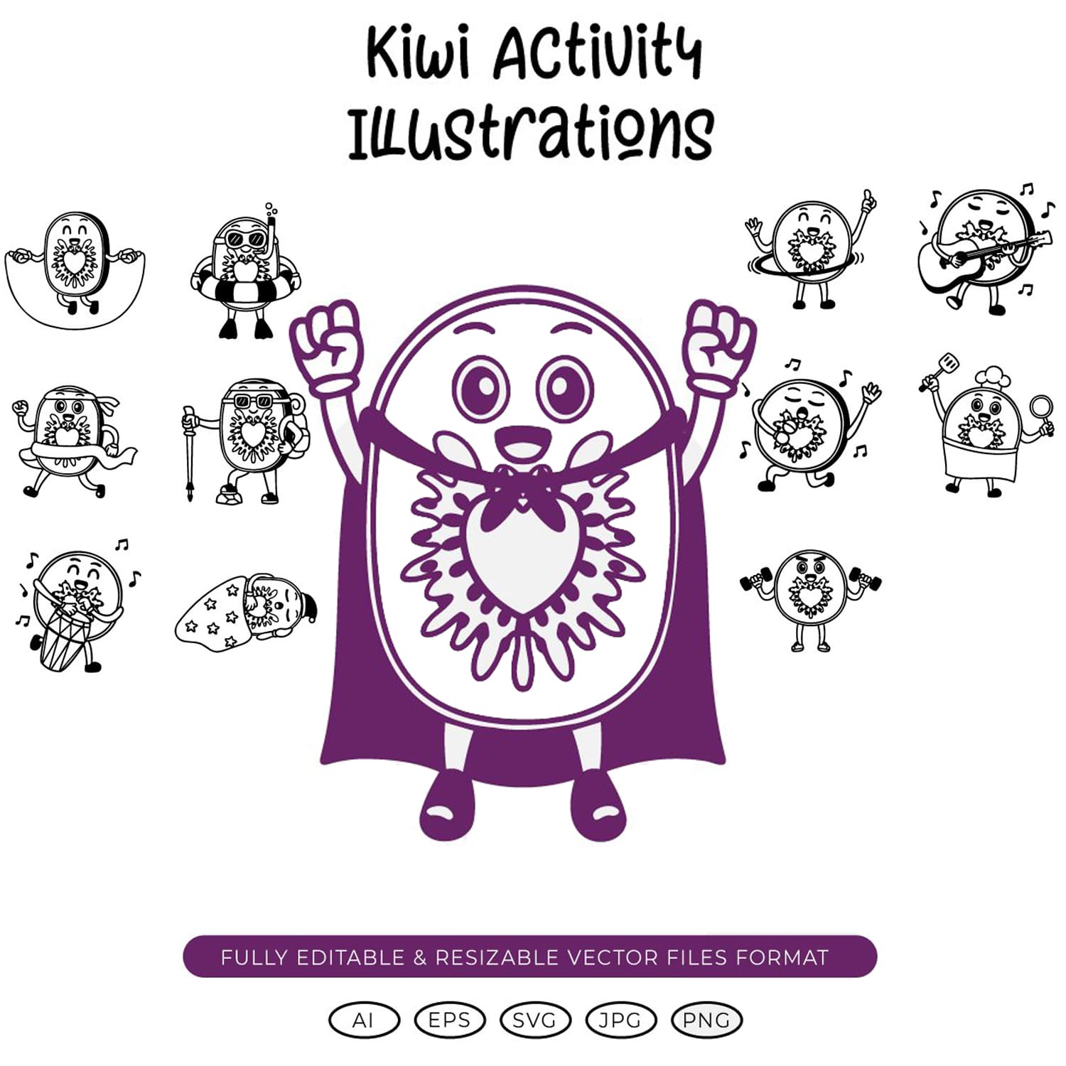 Kiwi Activity Illustrations cover.
