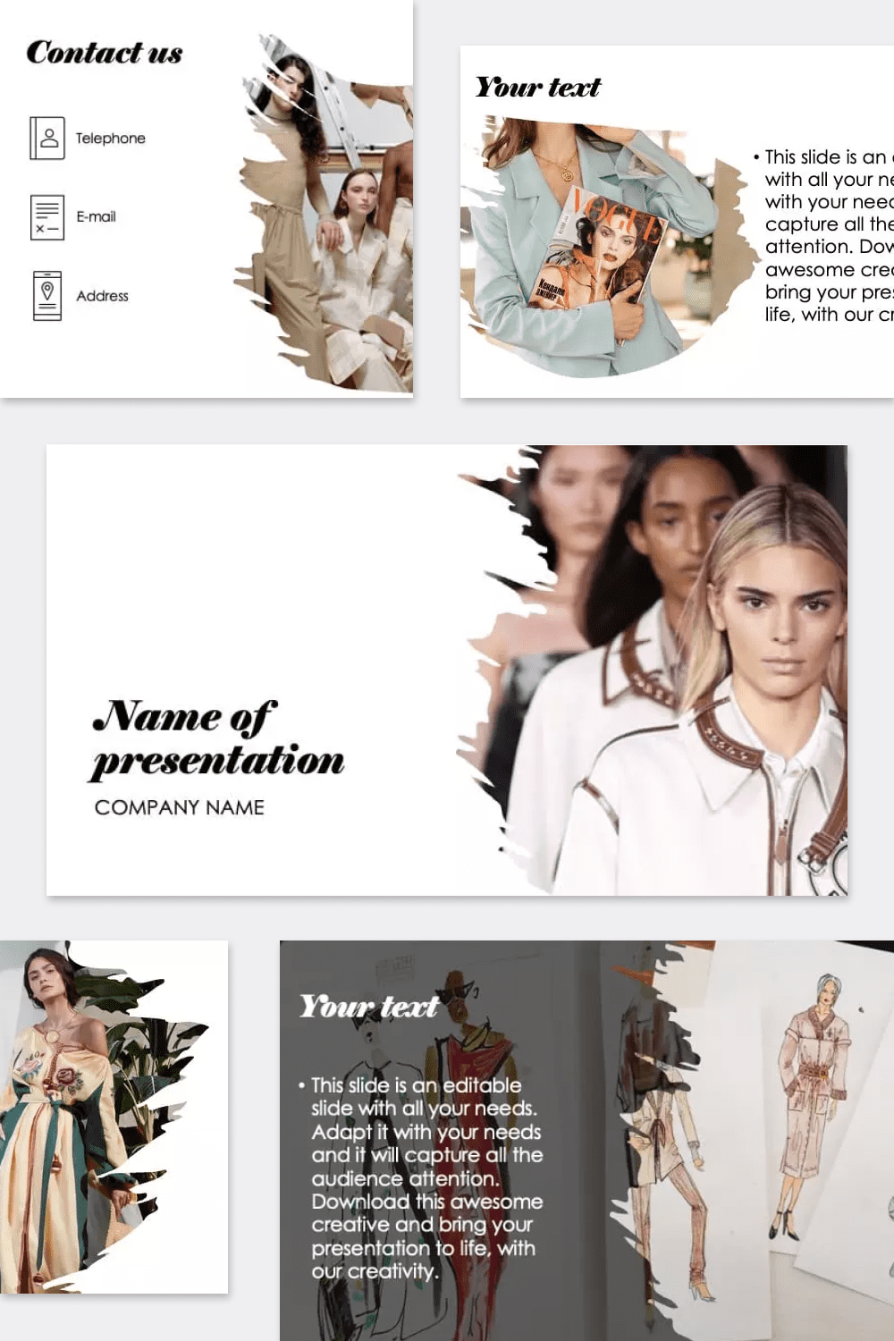 Free High Fashion PowerPoint Template.