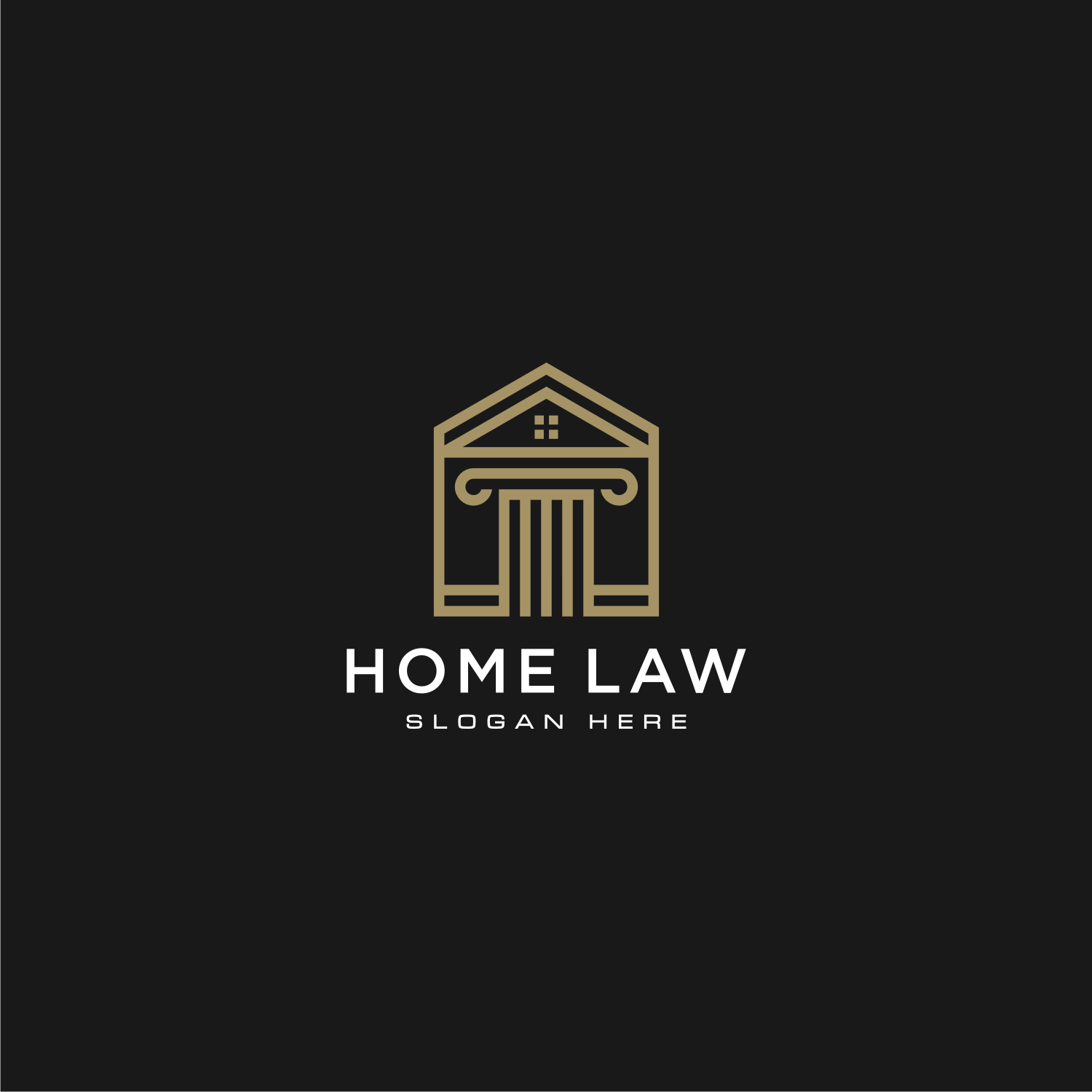 Home Law Firm Logo Vector Design