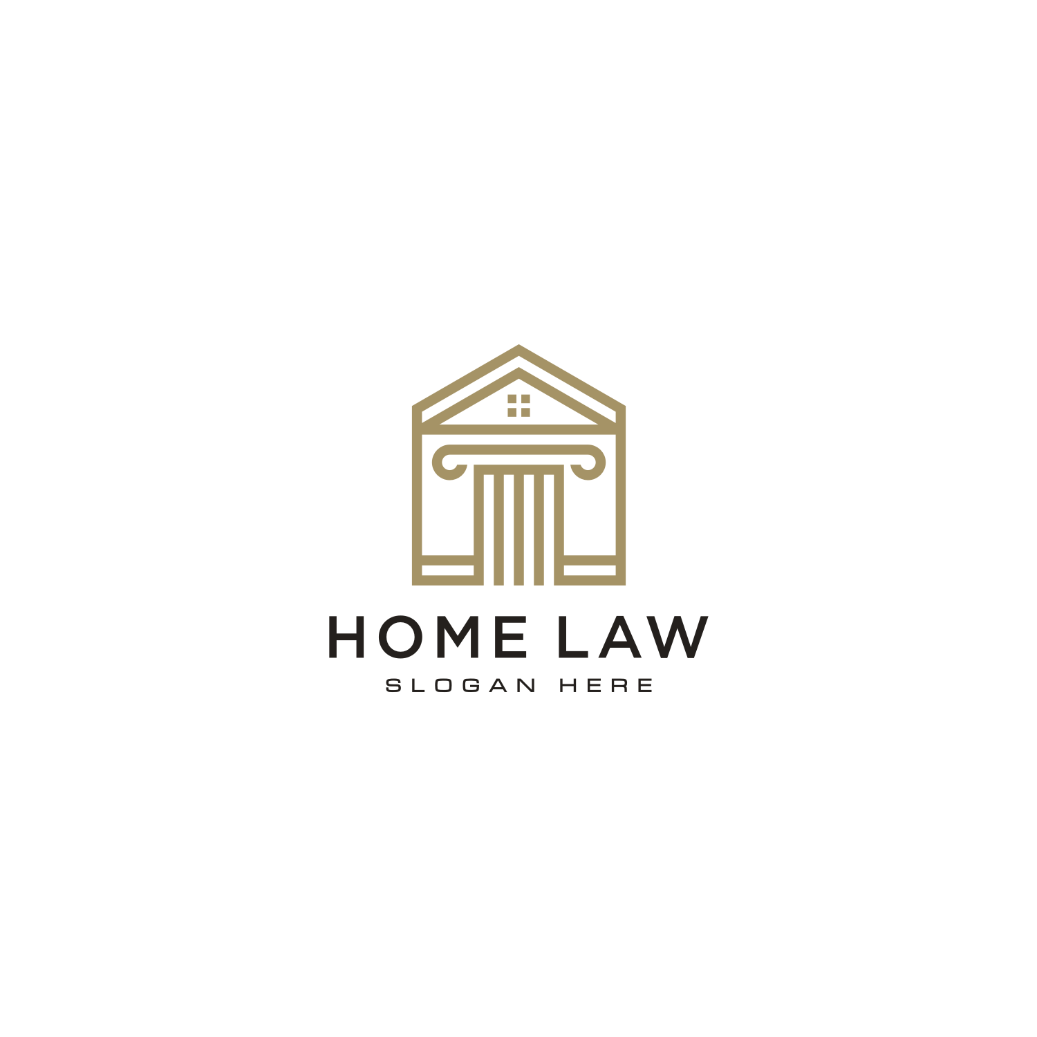 Home Law Firm Logo Vector Design cover iamge.