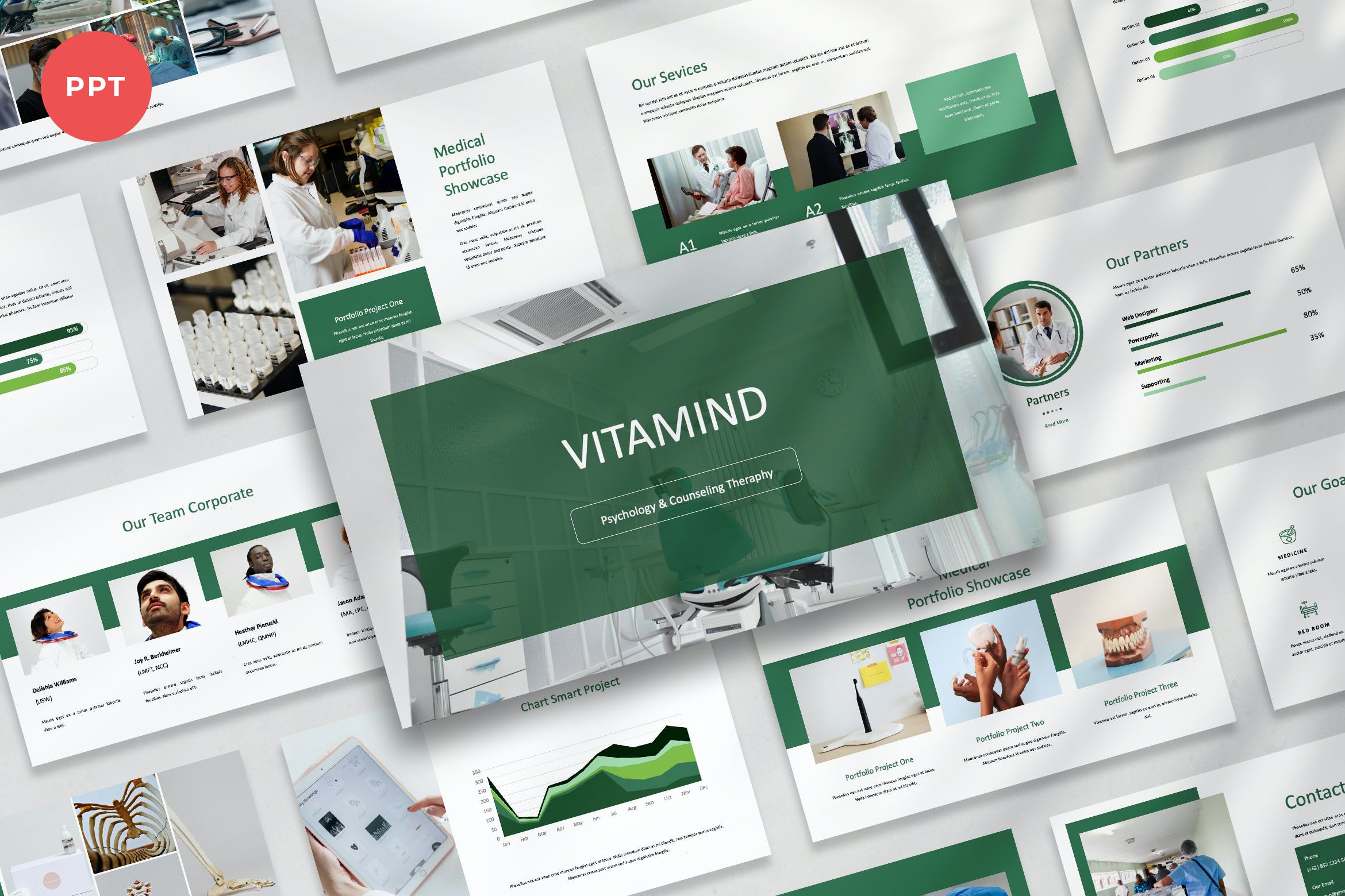 Cover image of VITAMIND - Psychology Therapy Powerpoint.