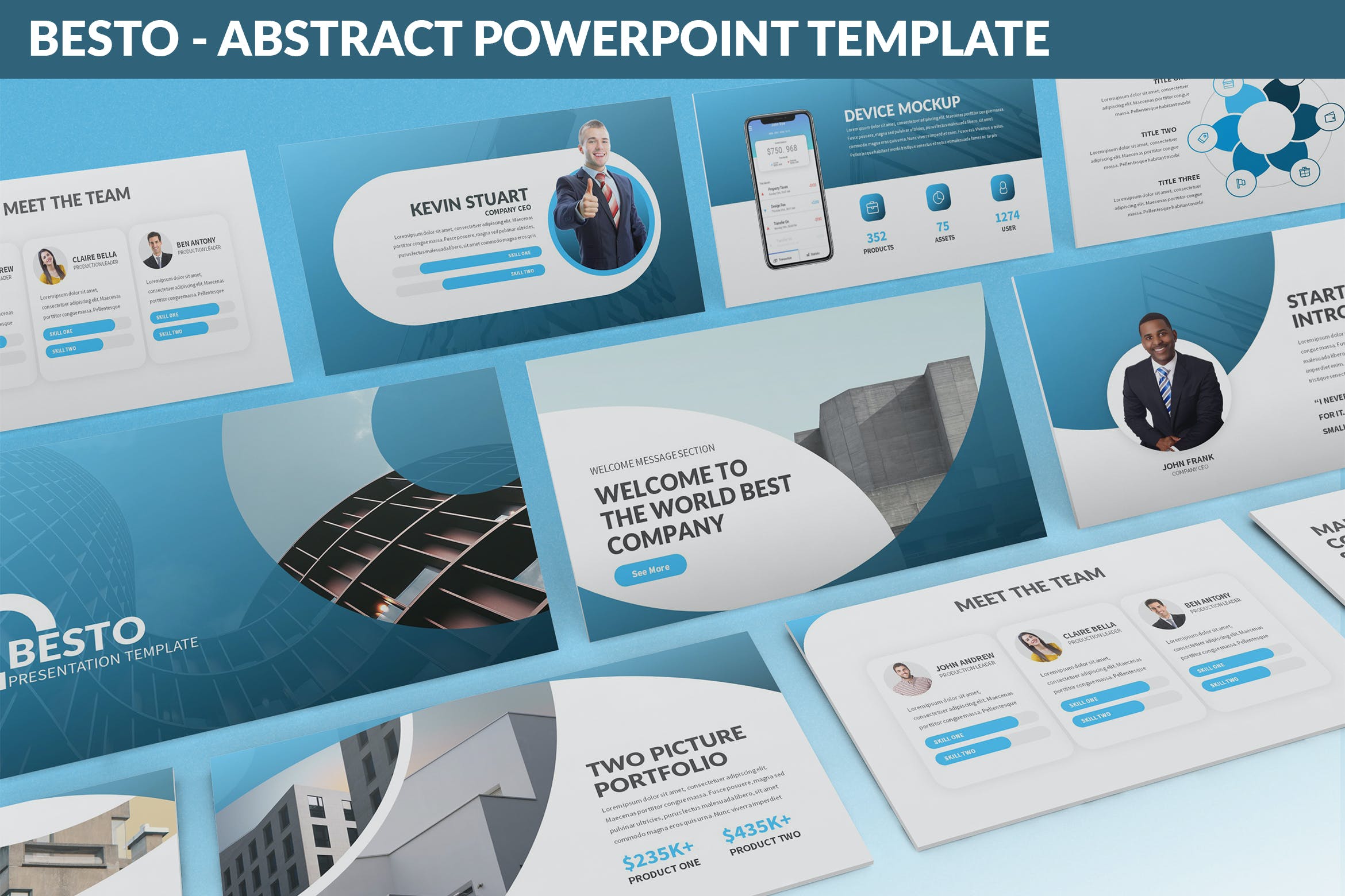 Cover image of Besto - Abstract Powerpoint Template.