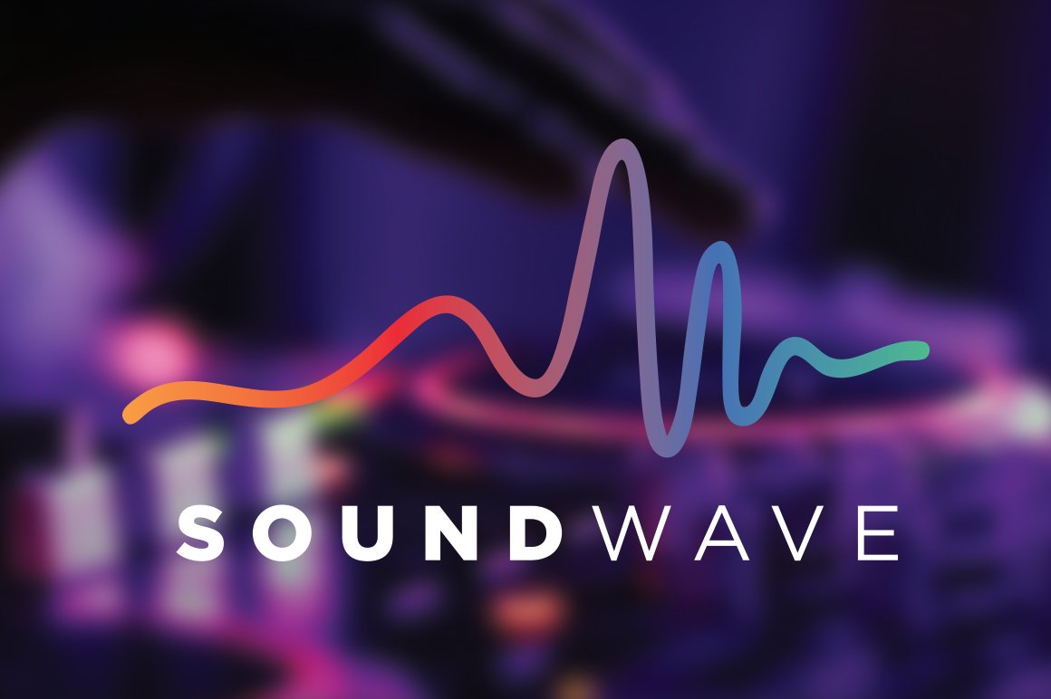 Cool audio wave logo in different colors.