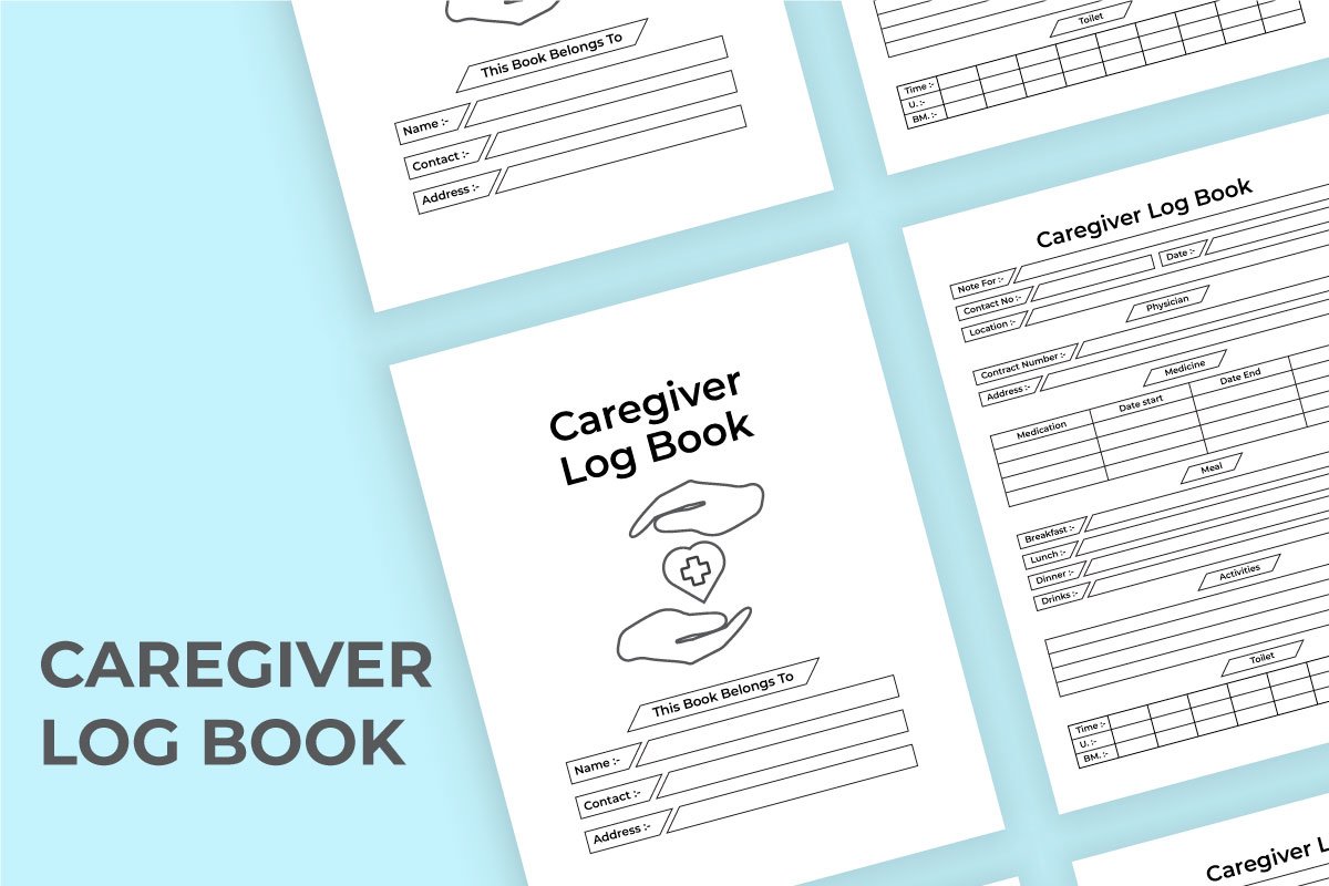 Cover image of Caregiver KDP Interior Notebook.