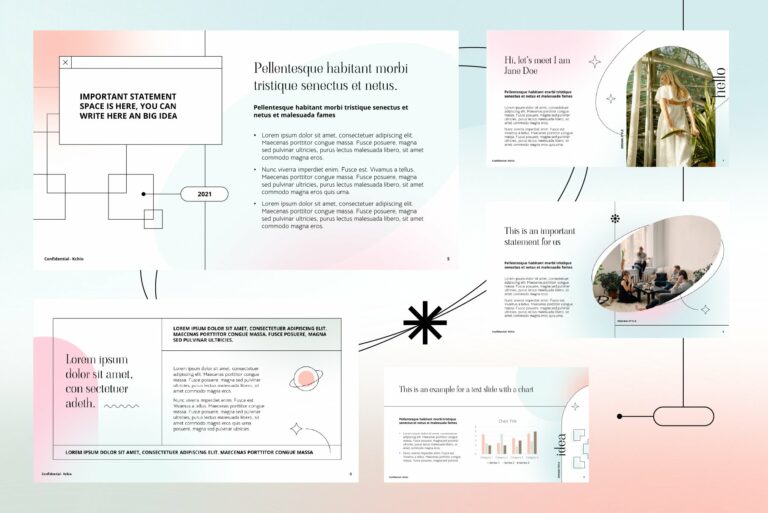 Retro Line Google Slides Template MasterBundles