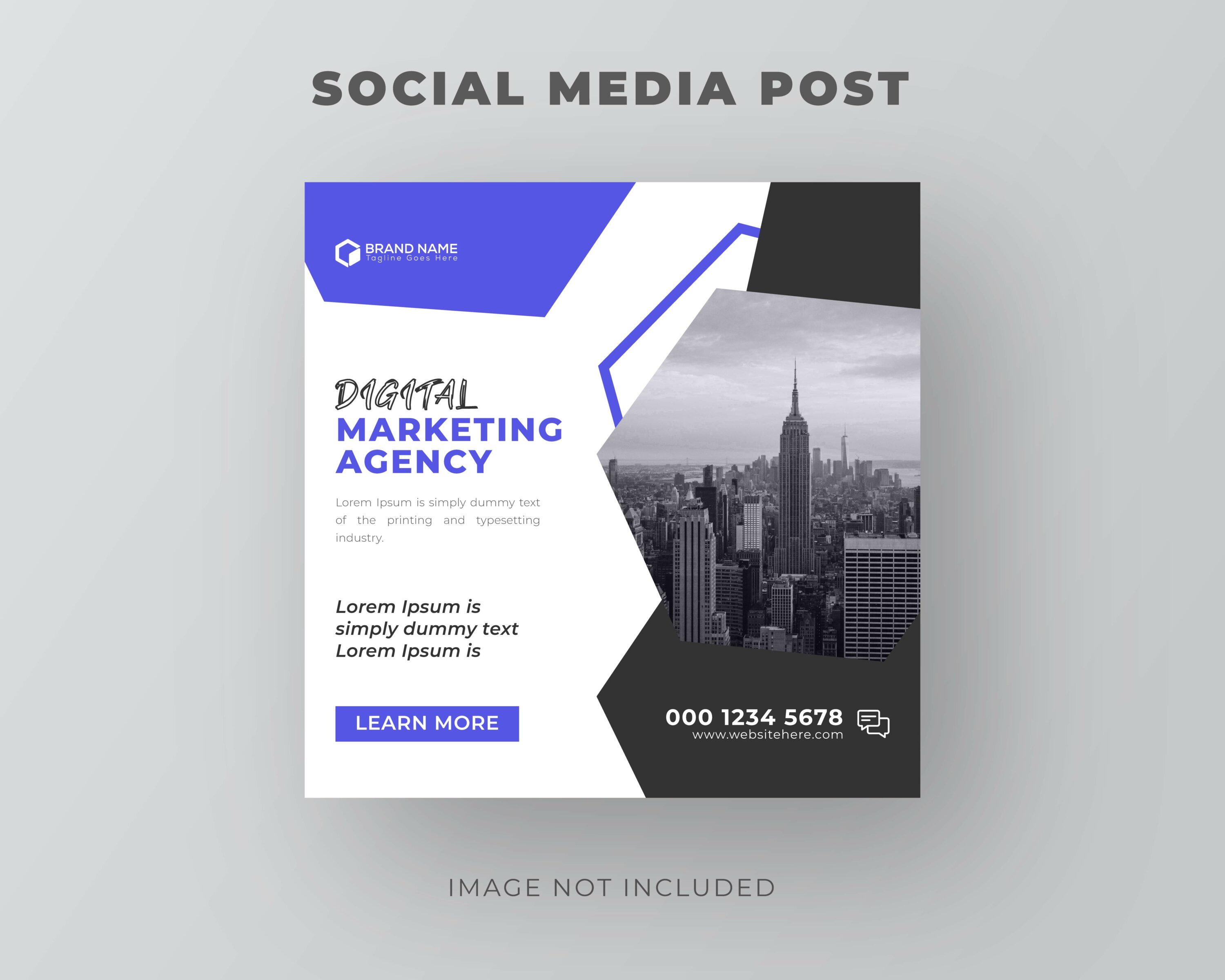 10 Marketing Business Social Media Instagram Post Template - Only 4$, new york picture design.