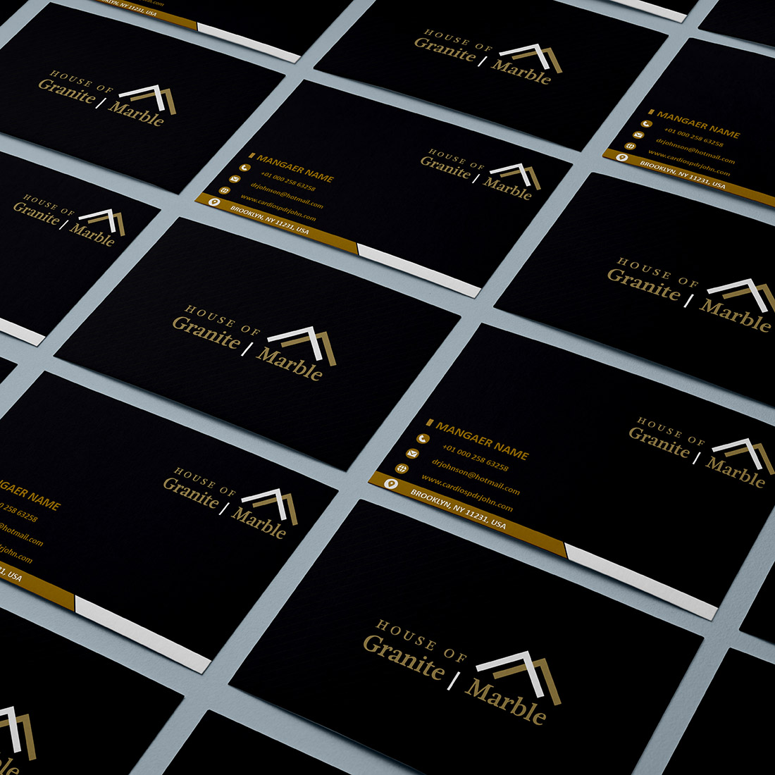 House of Granite Marble Profesional Business Card preview image.