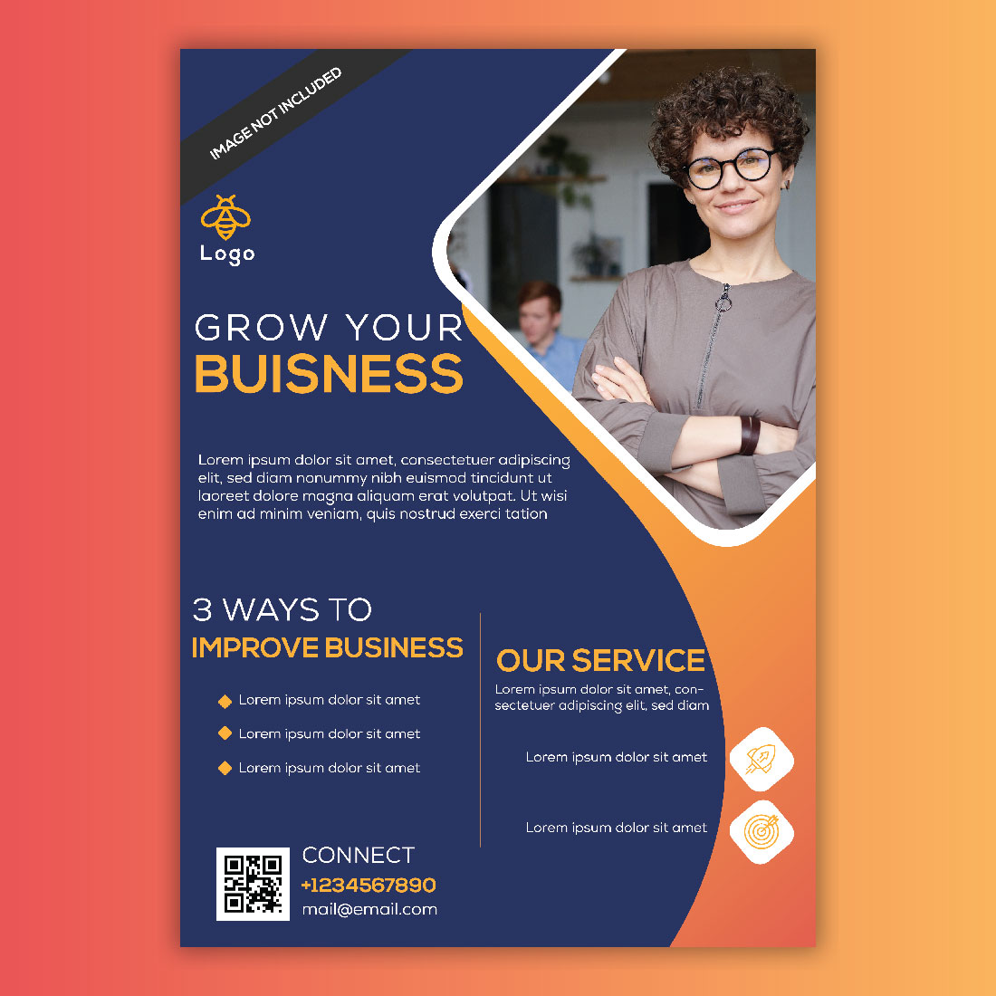 Professional Modern Corporate Business Flyer Template Design cover image.
