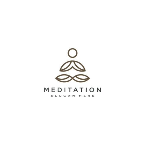 Yoga Meditation Logo Vector Cover Image.