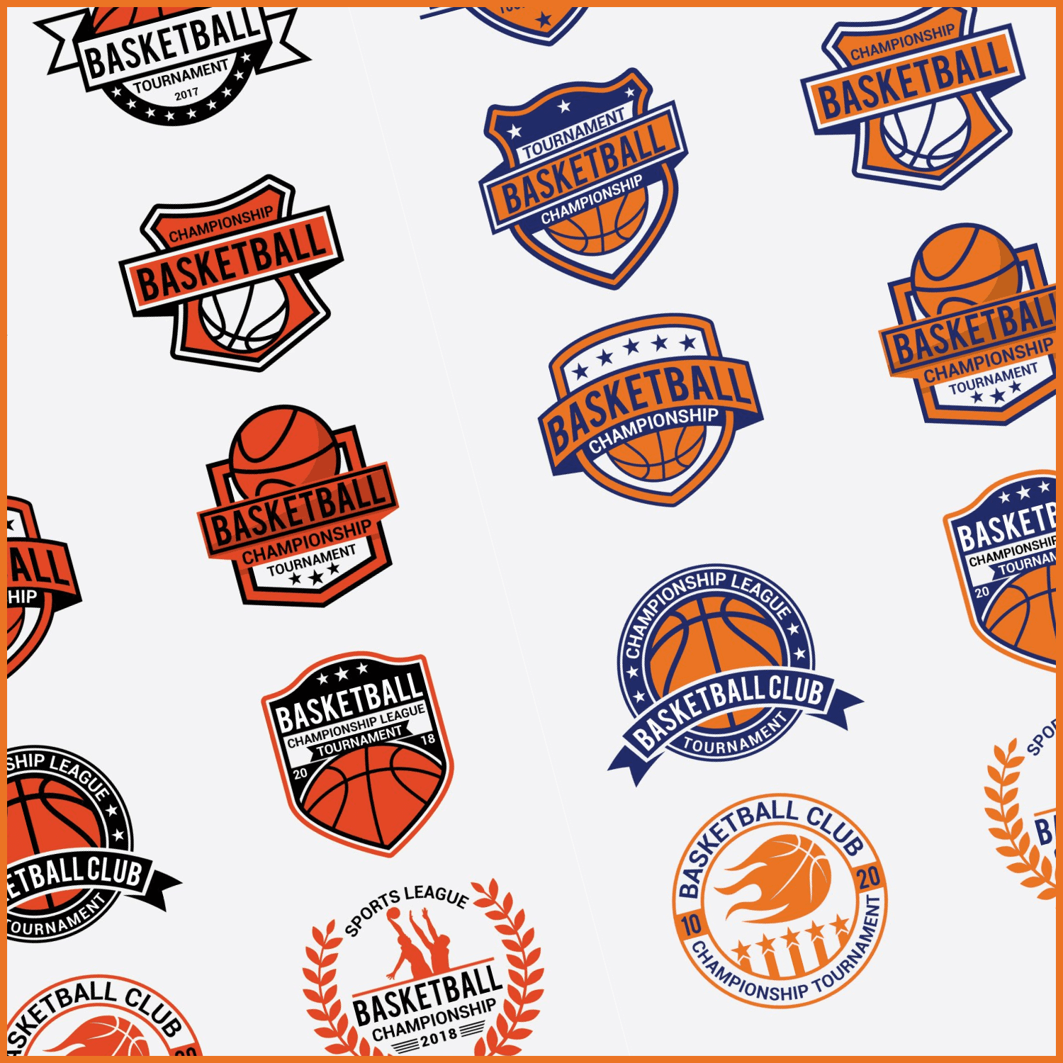 Basketball Badges & Stickers Vol2 cover.