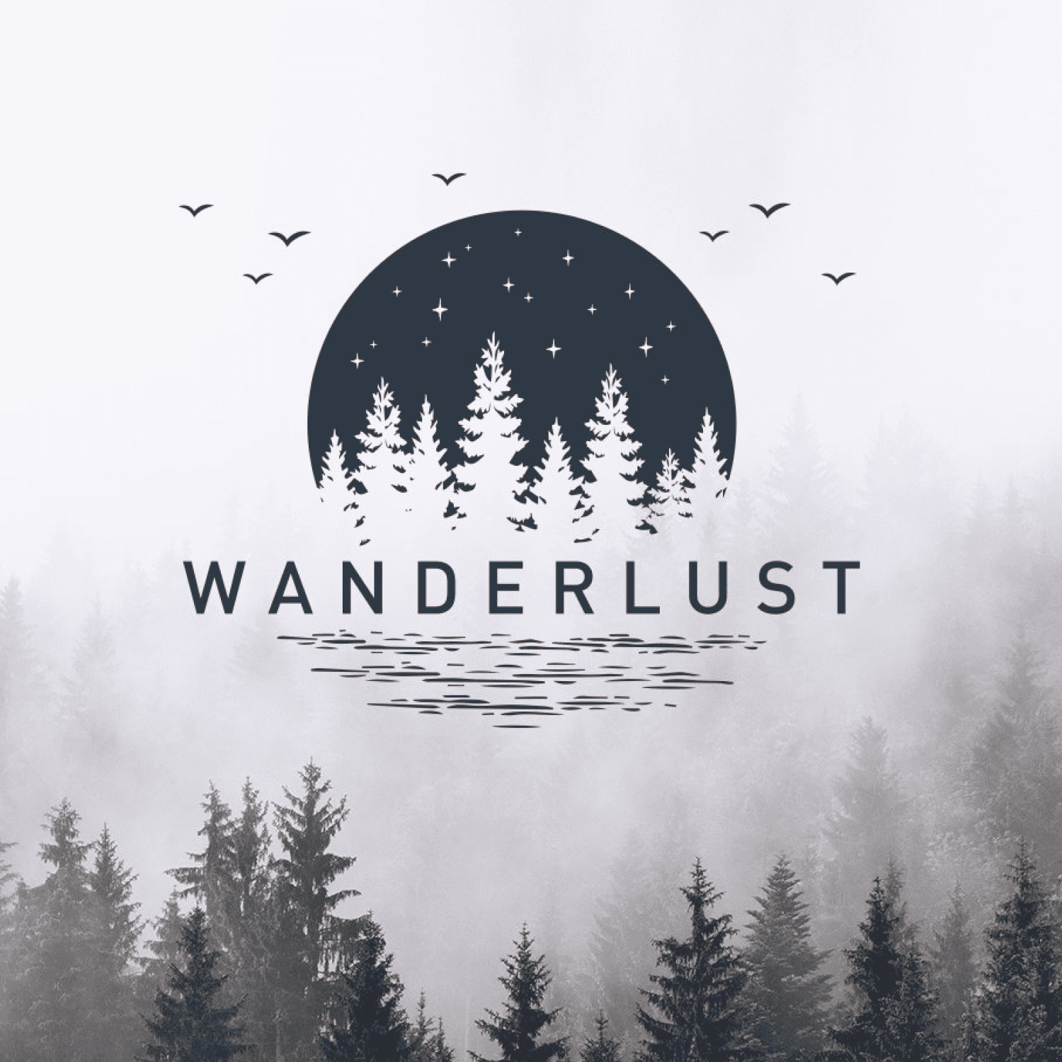 Wanderlust. 15 Double Exposure Logos cover.
