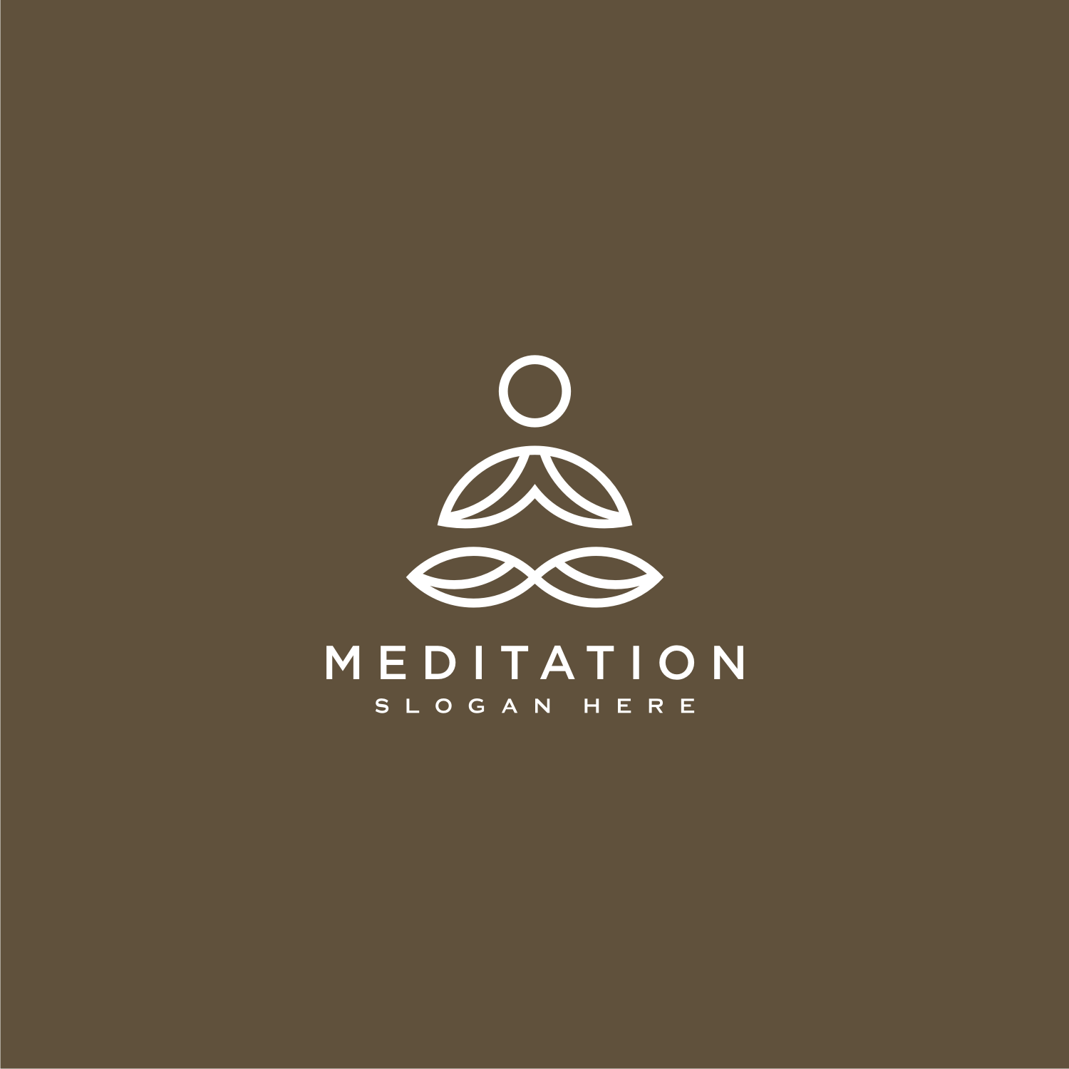 Yoga Meditation Logo Vector Preview Image.