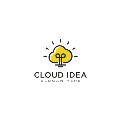 Cloud Idea Bulb Logo Vector Design cover image.