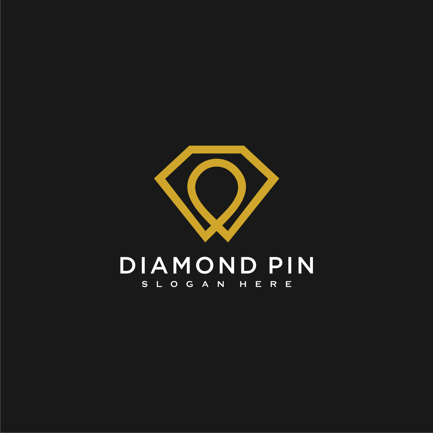 Diamond Pin Logo Vector Design
