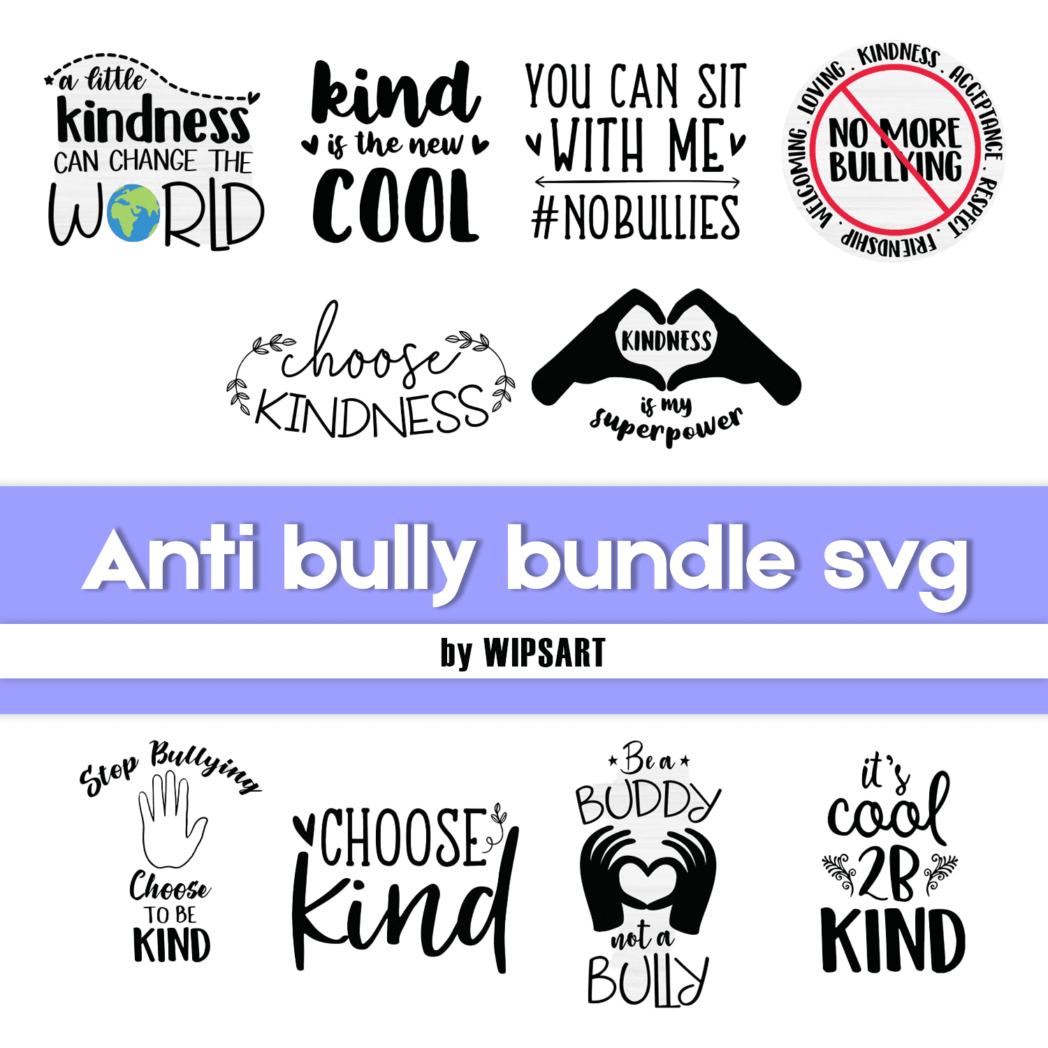 SALE! Anti bully bundle svg, kindness bundle svg cover.