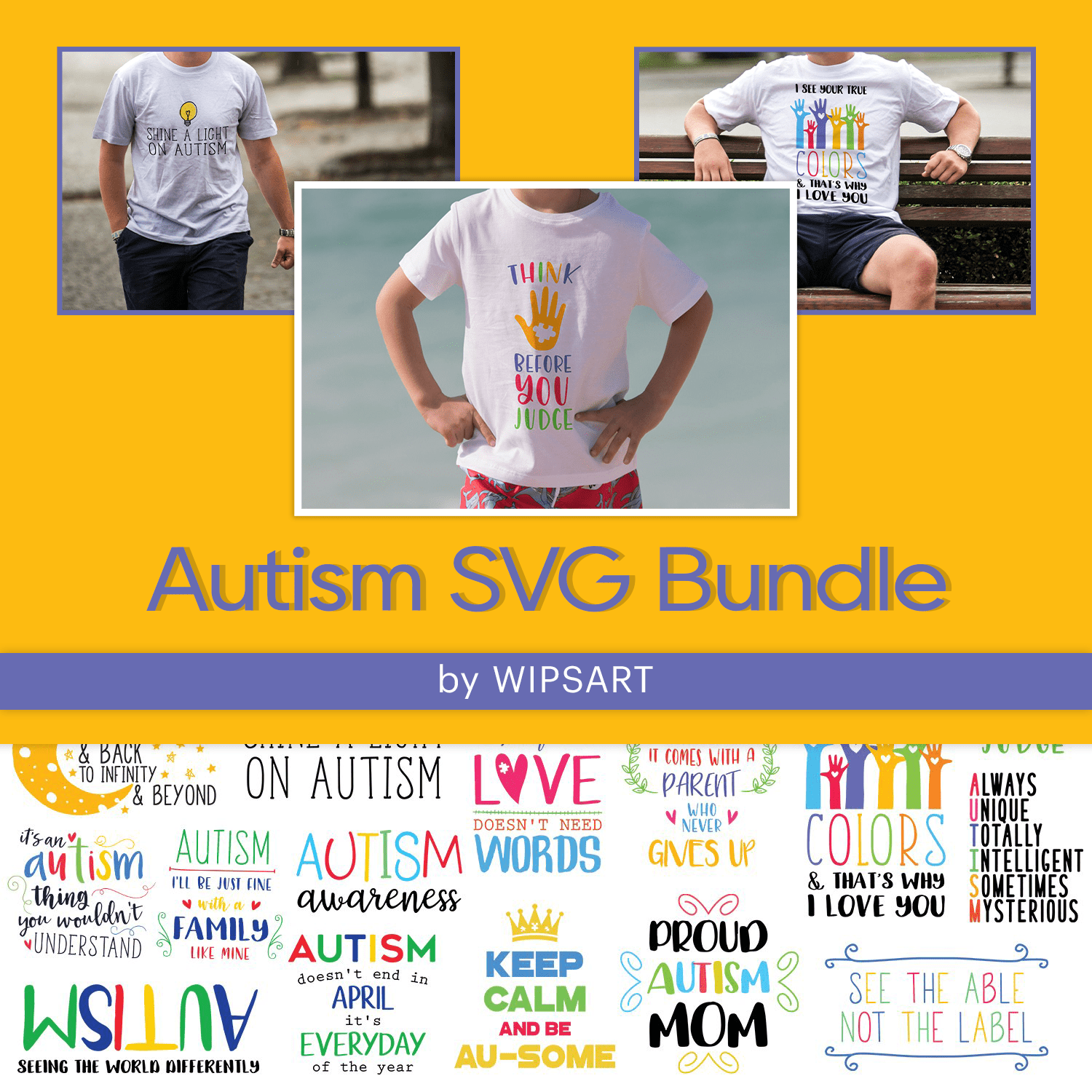 Autism SVG Bundle, Autism Quotes SVG cover.