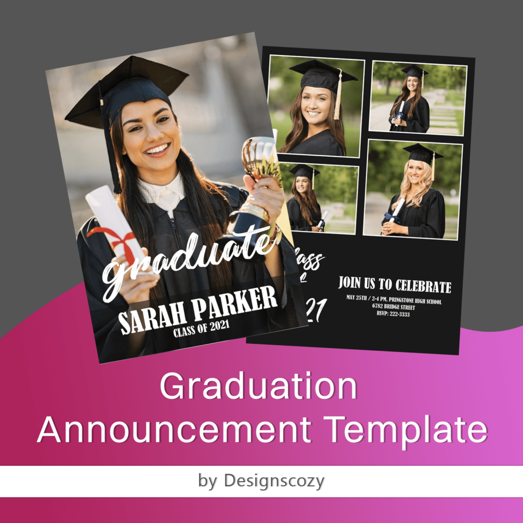 Graduation Announcement Template 2 Pages – MasterBundles