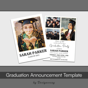 Graduation Ceremony Announcement Template – MasterBundles