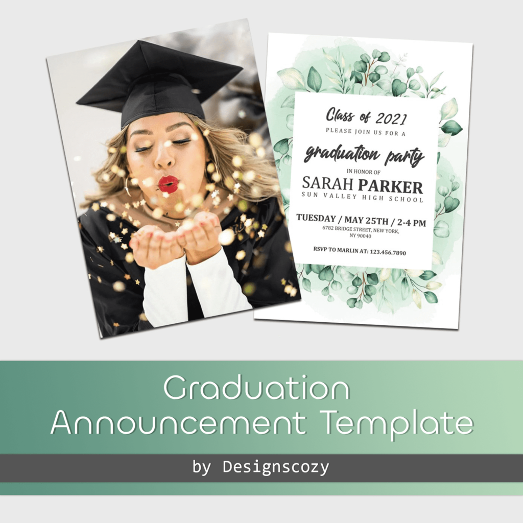 Graduation Announcement Template PPTX – MasterBundles