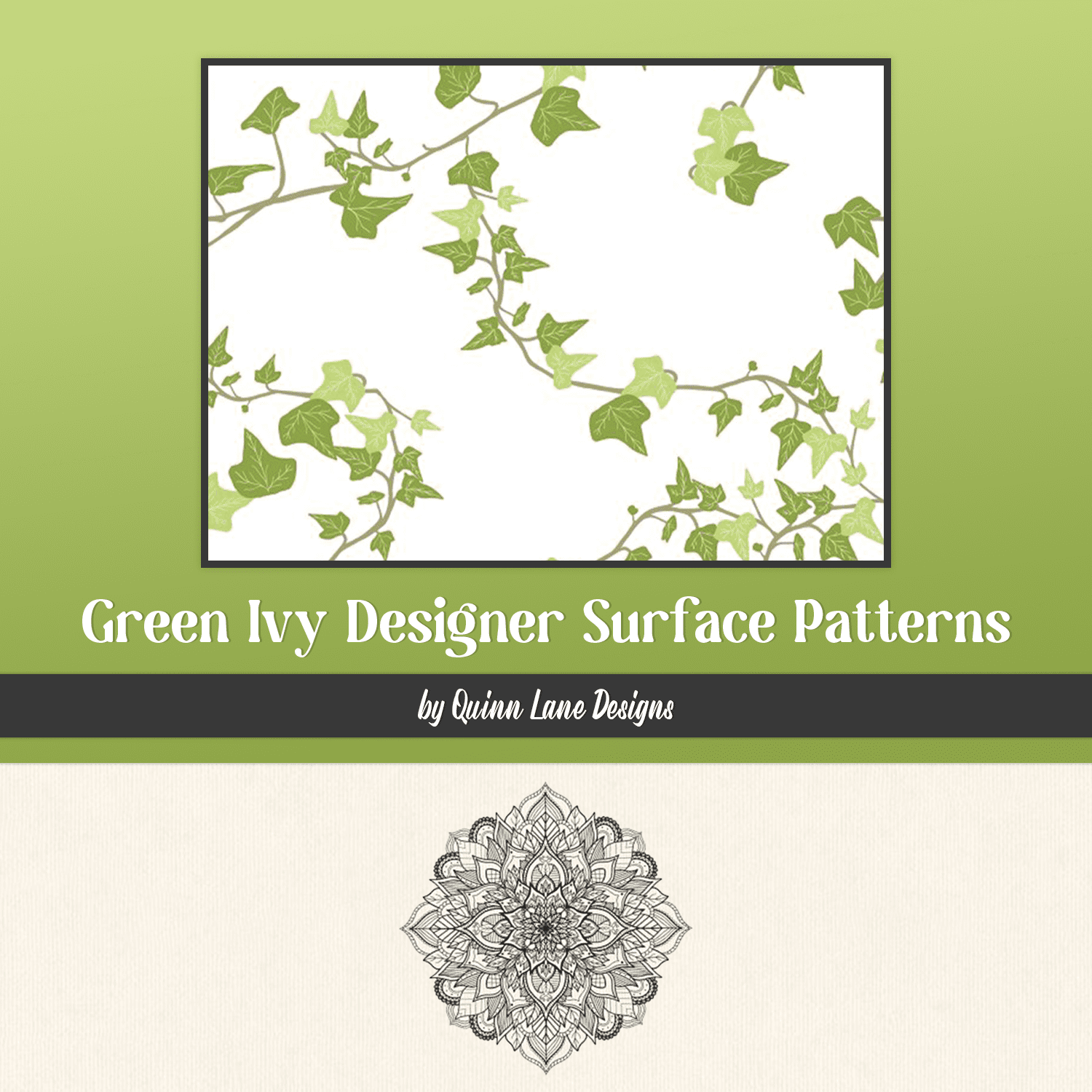 Green Ivy Designer Surface Patterns.