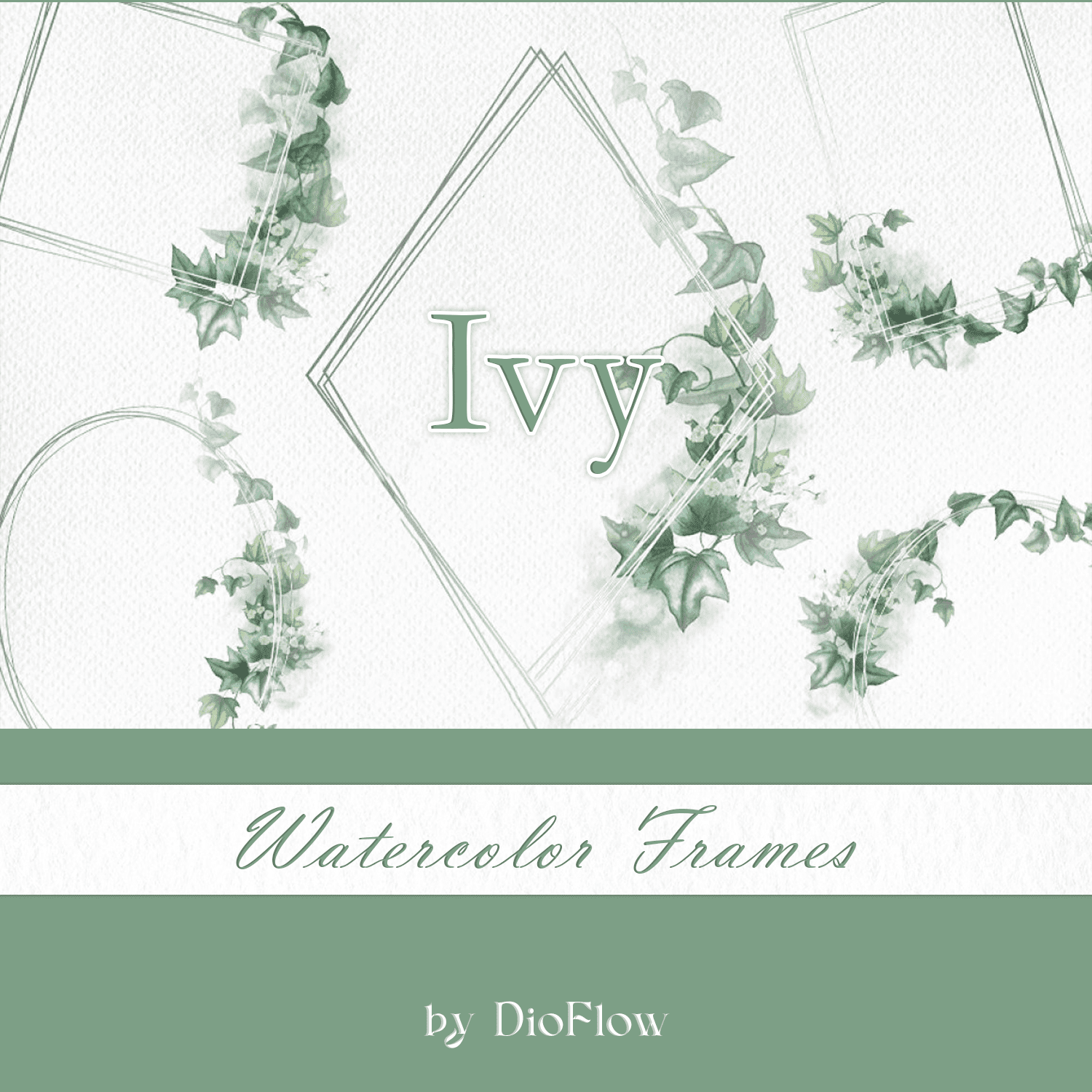Ivy Watercolor Frames.